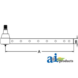 UJD00911    Tie Rod---Short---Replaces AR63590